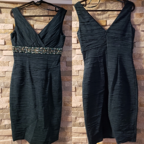 ELIZA J Emerald Green Party Dress w Emebellish - Picture 2 of 5